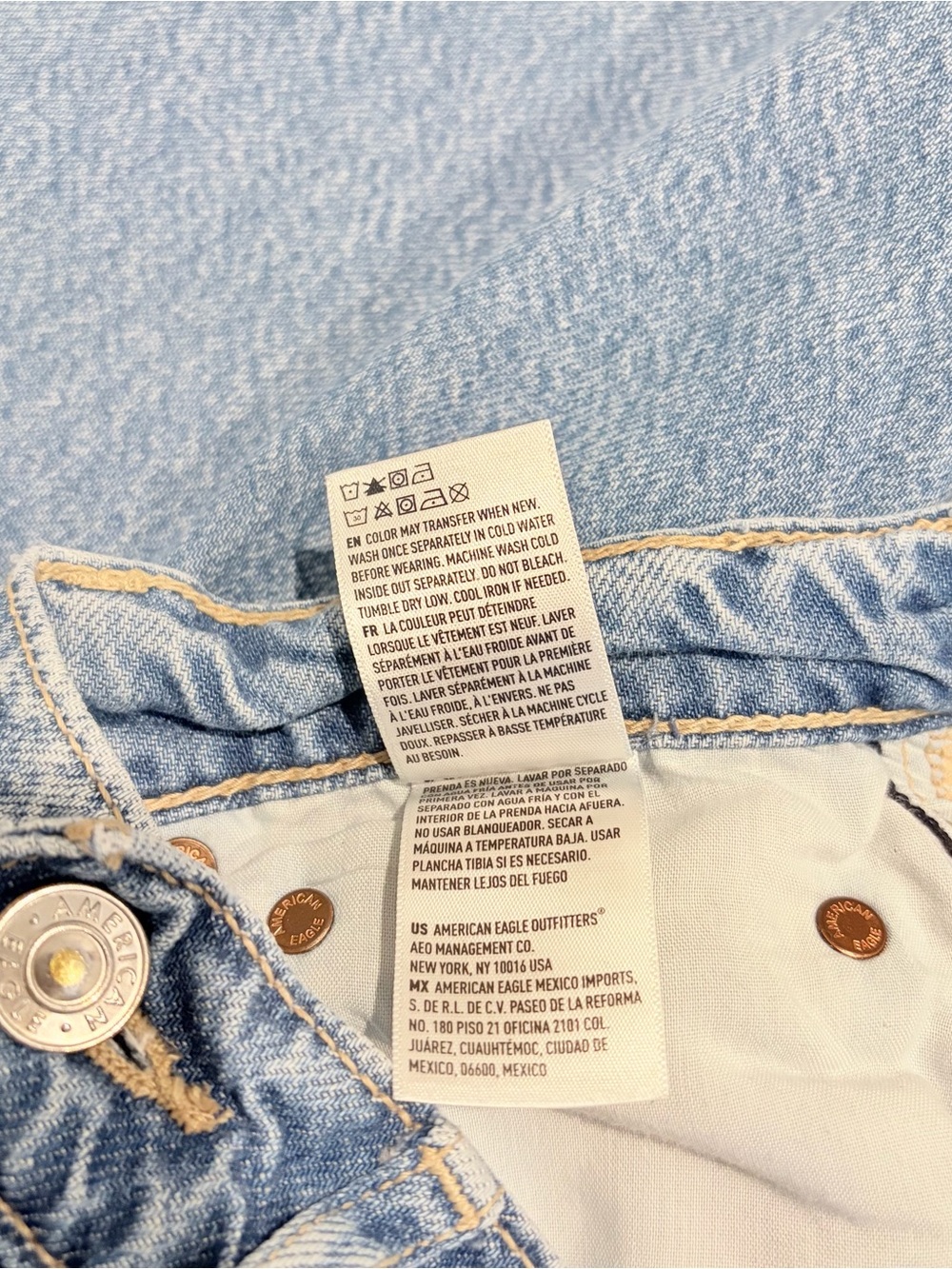 American Eagle Baggy Wide Leg Jeans Y2K Coastal Cowgirl Grungecore 8 - Picture 10 of 14